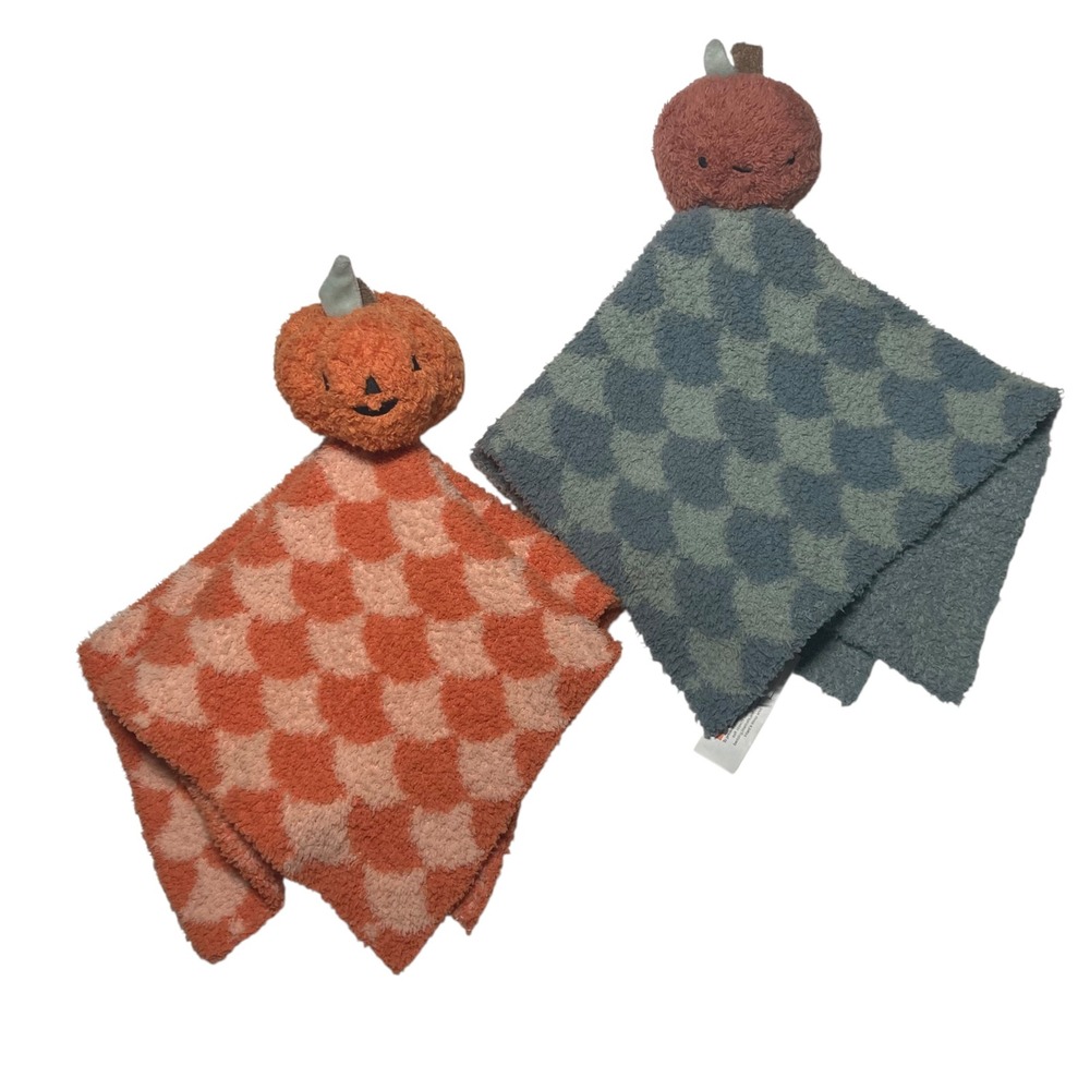 Lot - 2 Cloud Island Lovey 14" Security Blankets Pumpkin Halloween 2025 Target